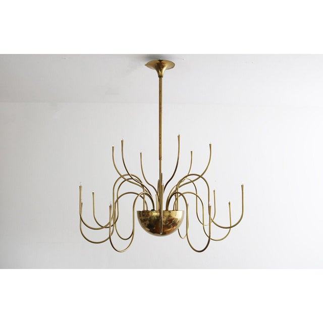 Mesa 18 Chandelier in Brass by Florian Schulz, in Very Good conditions. Designed 1980 to 1989 I have official proof of...