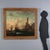 Oil on canvas. 18th-century French school. View of a harbor near a white city, with ships anchored offshore and lifeboats...