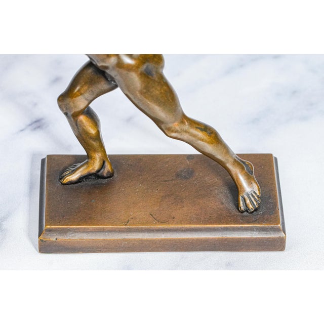 Wonderful Miniature Borghese Gladiator Antique Grand Tour Bronze Statue Sculpture Neoclassical For Sale - Image 11 of 13