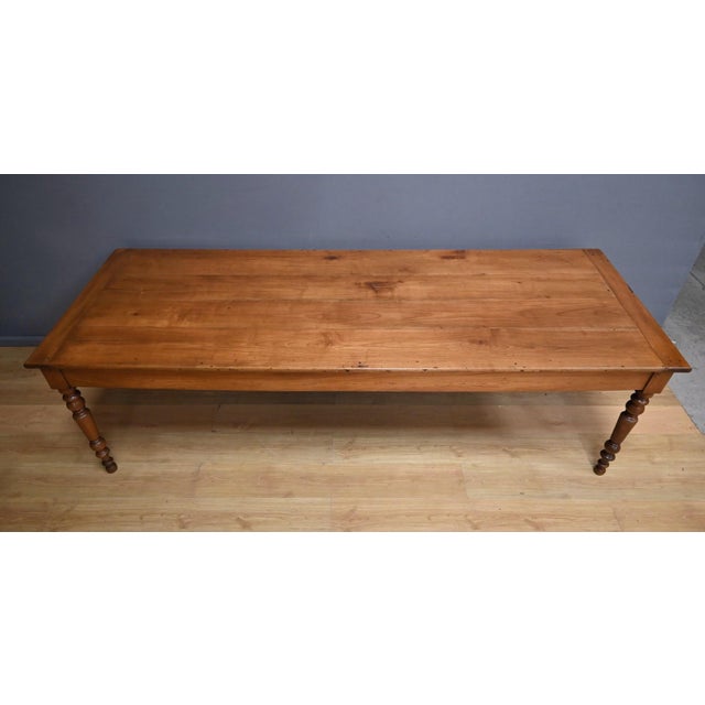 Mid-19th Century Louis Philippe Cherrywood Farmhouse Table For Sale - Image 4 of 16