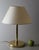 Vintage Table Lamp in Brass & Fabric For Sale - Image 9 of 9