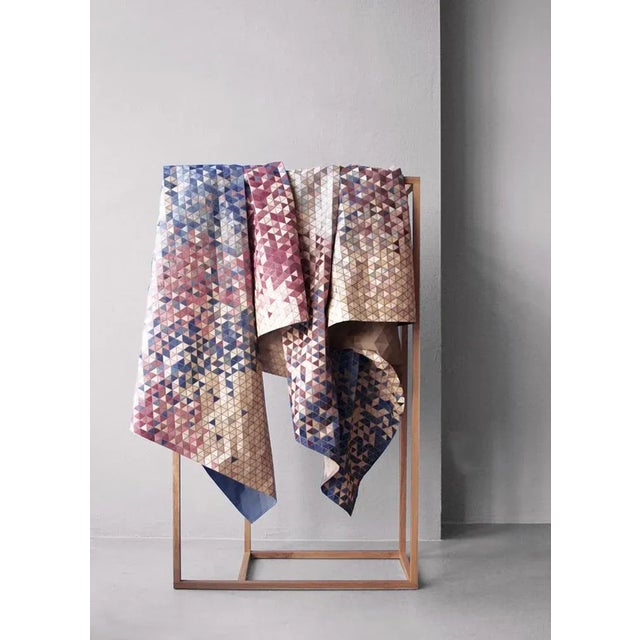 Contemporary Blue-Violet Dyed Wooden Textile by Elisa Strozyk For Sale - Image 3 of 5