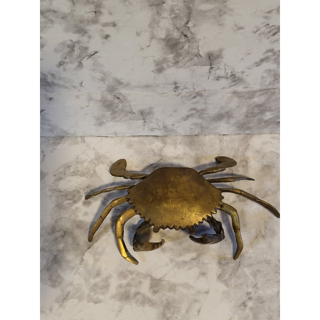 Early 20th Century Articulate Brass Crab Catchall For Sale - Image 5 of 13