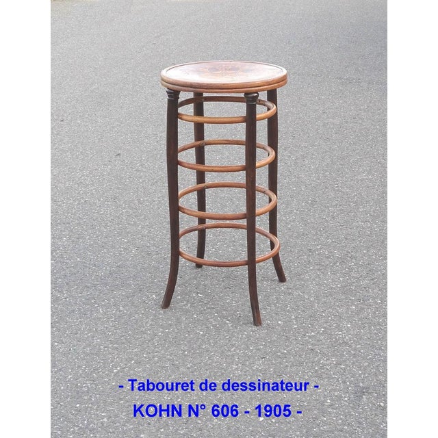 Antique Bar Stool from Jacob & Josef Kohn, 1905 For Sale - Image 9 of 14