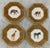 Ceramic Safari Animal Salad Plates W/ Rattan & Bamboo Borders Set of 4 - Attrib. To Raymond Waites - Palm Beach Regency, Safari Entertaining - See Pics! For Sale - Image 7 of 8