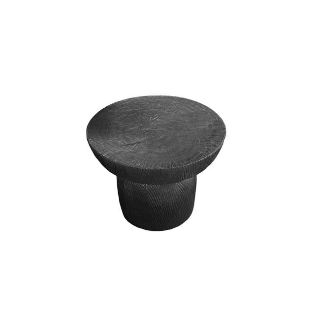 Not Yet Made - Made To Order Sculptural Round Table Crafted From Solid Mango Wood, Burnt Finish For Sale - Image 5 of 9