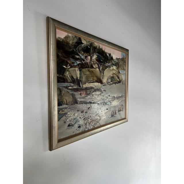 For your consideration we are offering for sale this beautiful Vintage impressionist cove landscape abstract painting by...