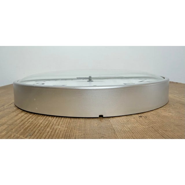 Silver Vintage Silver Wall Clock from Esmi, 1980s For Sale - Image 8 of 17