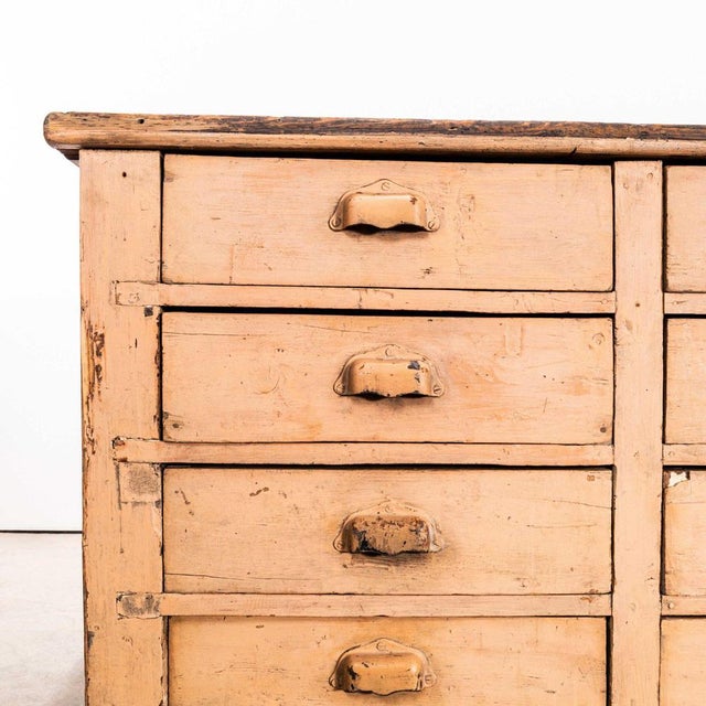 Large Vintage French Bank of Drawers, 1930s For Sale - Image 6 of 13