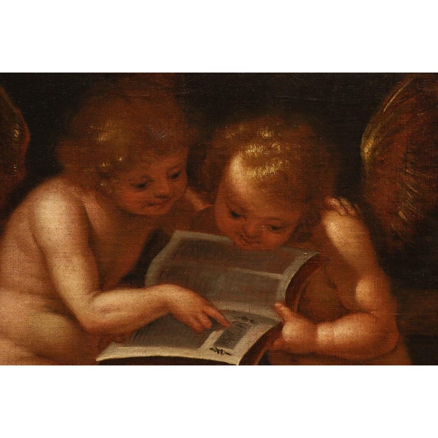 Guglielmo Caccia, Detto Il Moncalvo, Angels Hunting Couple Paintings, 1620, Oil on Canvas For Sale - Image 7 of 16