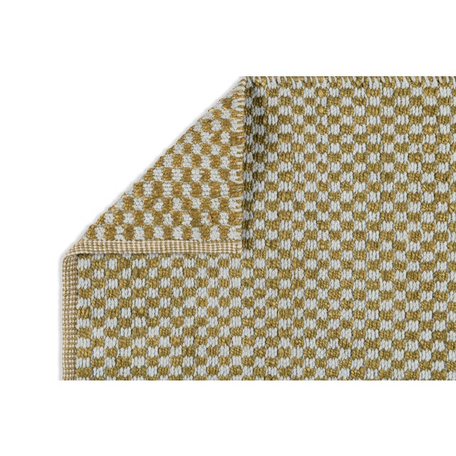 Part & Parcel Goods Textured Check Rug, 10'x14', Moss and Pale Blue For Sale - Image 4 of 4