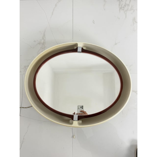 Italian Space Age Adjustable and Backlit Mirror from Allibert, 1970s For Sale - Image 18 of 18