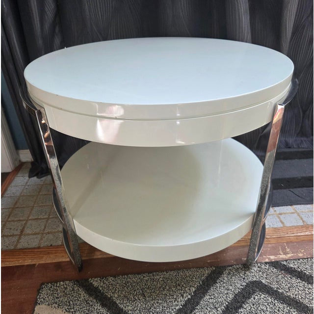 Contemporary Mitchell Gold + Bob Williams Lawson Side Table For Sale - Image 3 of 14
