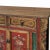 Chinese Distressed Mustard Yellow Red Flower Sideboard Credenza Cabinet For Sale - Image 9 of 9