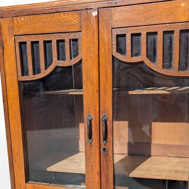 Antique Japanese Wooden Cabinet With Hinged Doors and Drawers, Meiji Period For Sale - Image 16 of 18