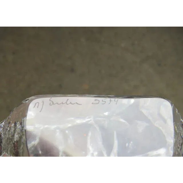 Traditional Eagle Crystal Sweden Paperweight Bookends by Mats Jonasson - A Pair For Sale - Image 3 of 13