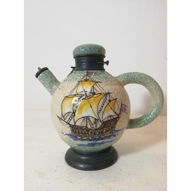 Contemporary Rosolio Set from Casa Dellarte Albisola Capo, Italy, 1930s, Set of 7 For Sale - Image 3 of 15