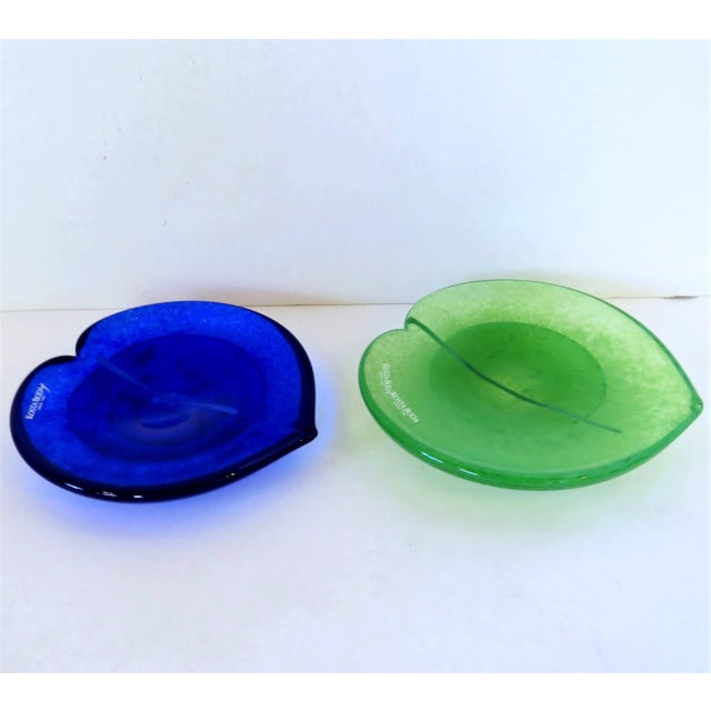 Mid-Century Modern Kosta Boda Glass Shallow Bowls, Set of 2 For Sale - Image 3 of 7