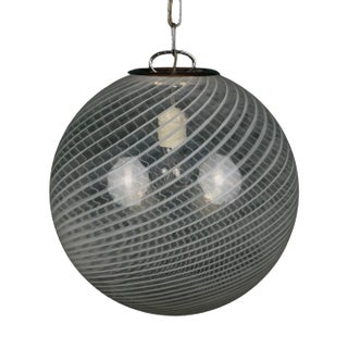 Vintage Swirl Murano Pendant Lamp, Italy, 1970s For Sale