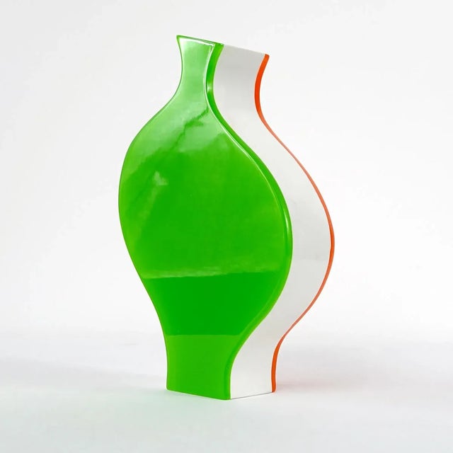 1990s Vintage Colorful Stylized Acrylic Glass Vases from Villeroy & Boch, Set of 3 For Sale - Image 5 of 11