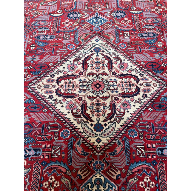 8ft 2in × 11ft 10in Josheghan Hand Knotted Iranian Jewel Tone Rug For Sale - Image 9 of 13