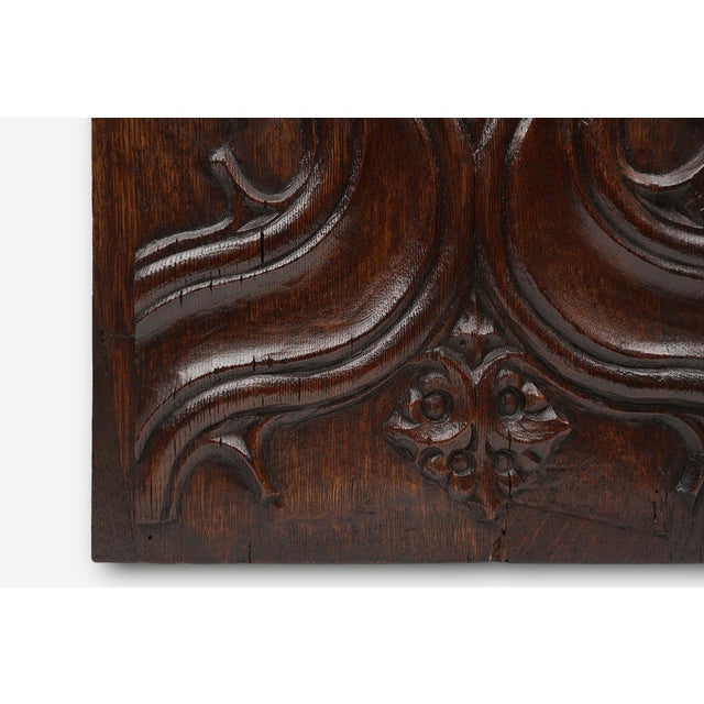 Gothic Sculpted Oak Panel, Belgium, 16th Century For Sale - Image 3 of 12