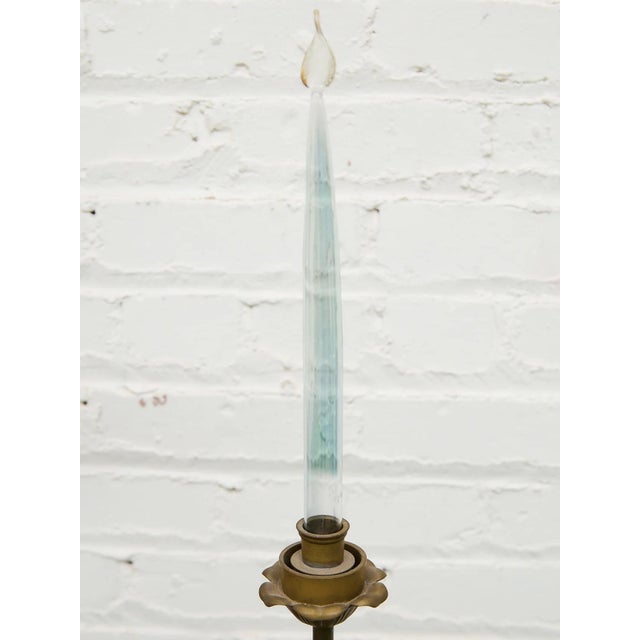 Antique Metal Candlesticks For Sale - Image 4 of 6