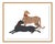 Dolly & Jean by Willa Heart in Gold Framed Paper, Medium Art Print For Sale