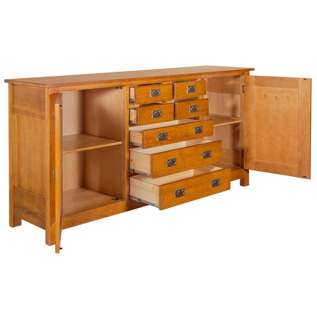 Wood Mission 7 Drawer Sideboard With 2 Doors - Michael's Cherry For Sale - Image 7 of 16