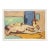 Vintage Mid-Century Abstract French Figure Painting on Board With Mat For Sale