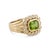 Contemporary Vintage Peridot Cz Halo Ring | Peridot Statement Engagement Ring | August Birthstone Ring, Size 7 For Sale - Image 3 of 5