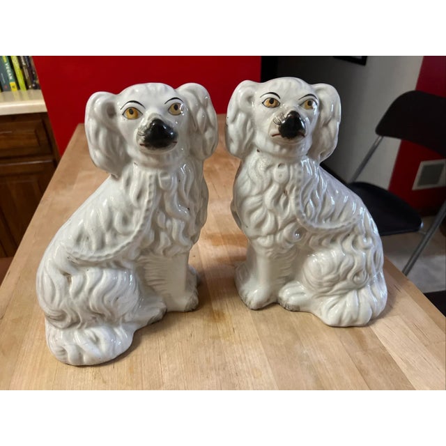 Pair of Antique Decorated Staffordshire Dogs, Circa 1860's For Sale - Image 11 of 15