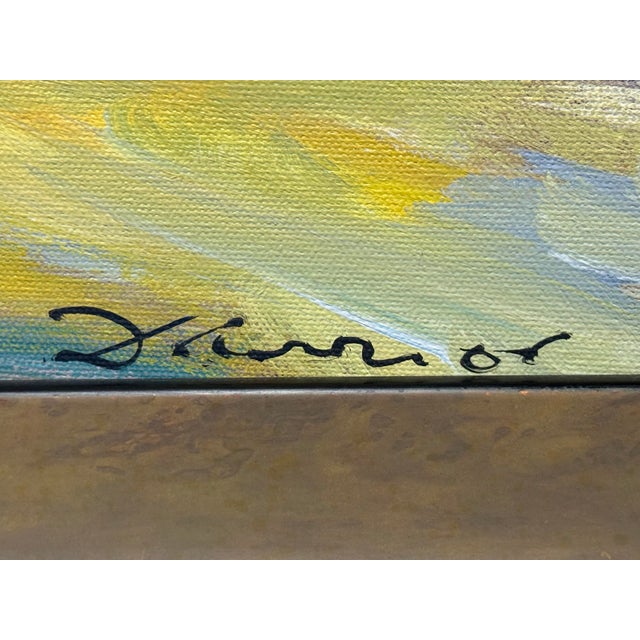 D. C. Signed “Orange Juice” Acrylic on Canvas Original Painting For Sale - Image 9 of 12