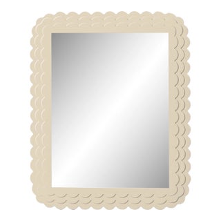 Fleur Home Carnival Krewe Rectangle Mirror in Delaware Putty, 36x48 For Sale