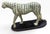 Charming vintage ceramic leopard sculpture, hand decorated with an expressive spotted pattern in black over a warm ivory...
