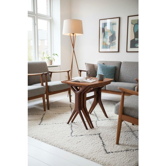 Teak Desks by Johannes Andersen for CFC Silkeborg, 1960s, Set of 3 For Sale - Image 15 of 18