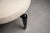 1950s Móveis Cimo Round Stool in Ebonized Wood With Metal Sabots, Brazil, 1950s — Newly Upholstered in Warm Ivory Bouclé For Sale - Image 5 of 9