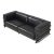 Henry Industrial Modern Leather Sofa - Black For Sale