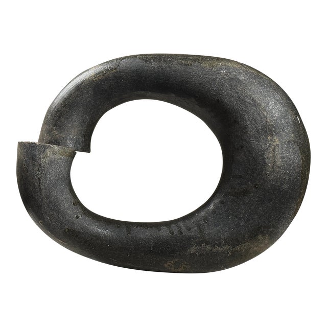 Vintage Hand Carved Minimalist Modernist Stone Sculpture For Sale