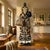 Impressive 19th-century cast iron hall stand featuring richly detailed ornamental scrollwork and a striking architectural...