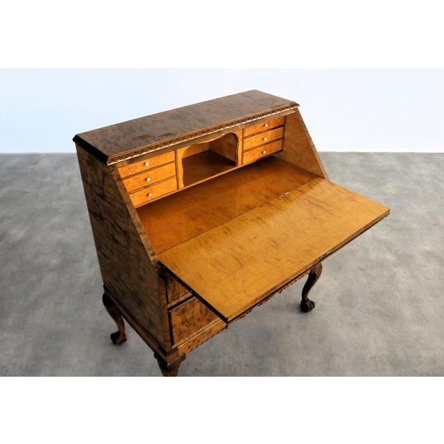 Brown Art Deco Swedish Secretary Cabinet, 1960s For Sale - Image 8 of 10