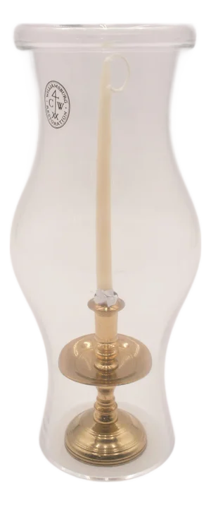 Virginia Metalcrafters Small Brass Colonial Williamsburg Cw 16-39 Candlestick With Globe