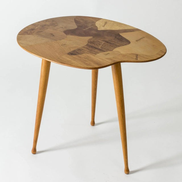Mid-Century Swedish Side Table with Inlays For Sale - Image 11 of 11
