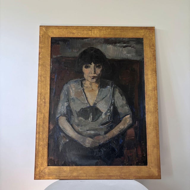 Arnout Colnot, Portrait of a Woman, Verso: Resting Boys, Oil on Board, 1960s, Framed For Sale - Image 3 of 18