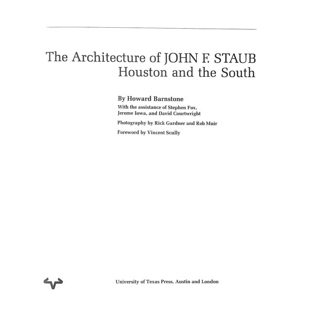 "The Architecture of John F. Staub: Houston and the South" 1979 Barnstone, Howard (Inscribed) For Sale - Image 10 of 10