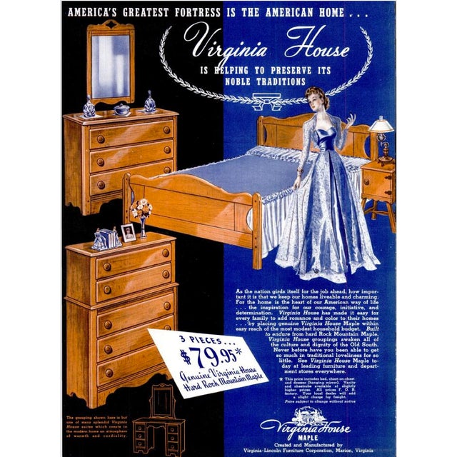 Brown Virginia House Solid Maple Nightstand c.1940 For Sale - Image 8 of 9