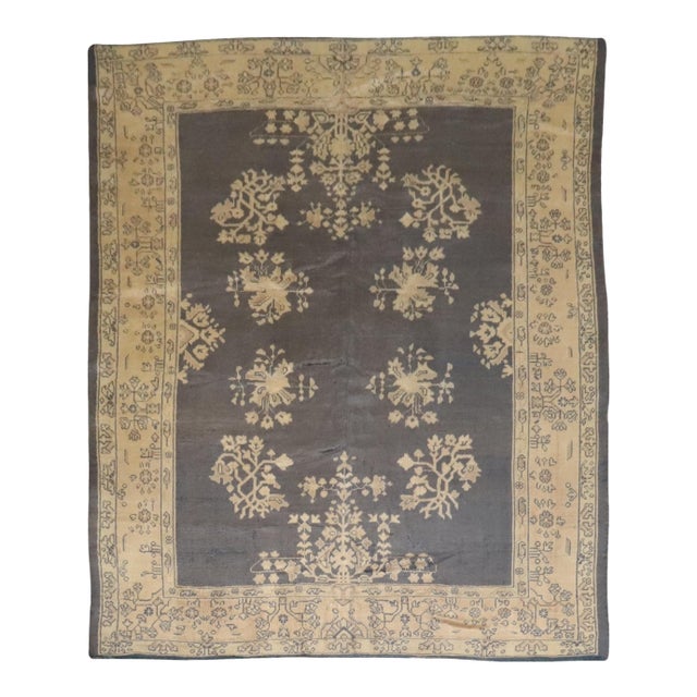 Antique Zabihi Collection Turkish Oushak Rug - 8'8" x 10'8" For Sale
