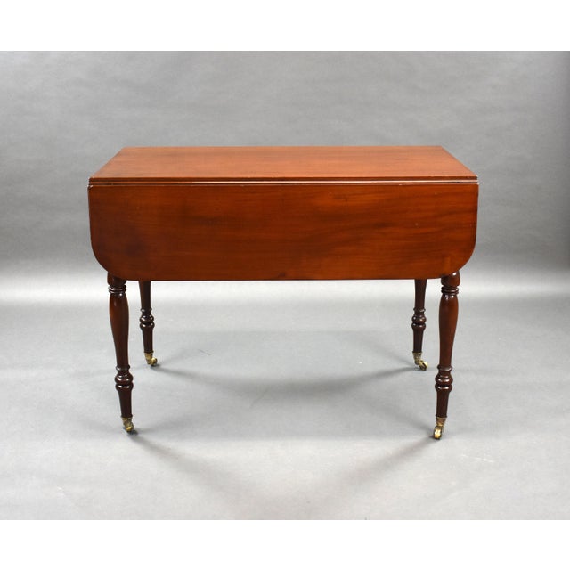 19th Century English Regency Mahogany Drop-Leaf Pembroke Table For Sale - Image 6 of 13
