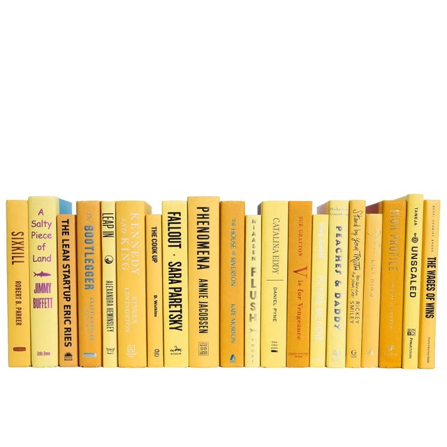 Modern Decorative Books - Daffodil Books - Yellow Books By The Foot For Sale - Image 3 of 3