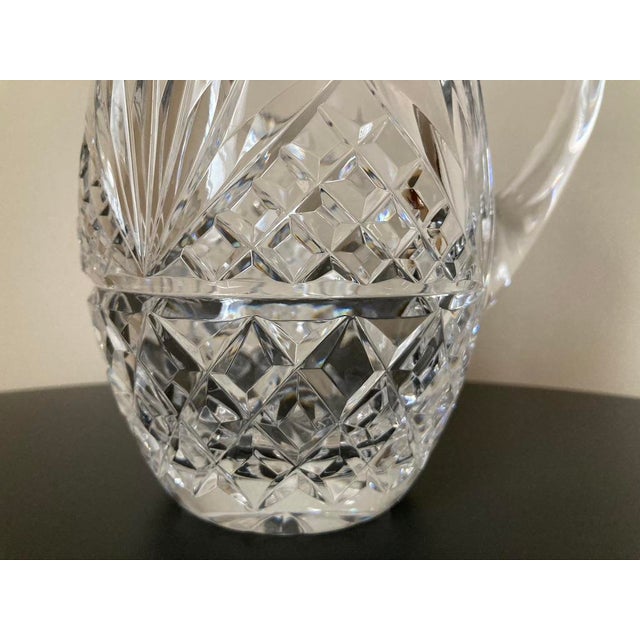 Early 20th Century Galway Irish Water Crystal Pitcher Blown Glass Design For Sale - Image 13 of 18